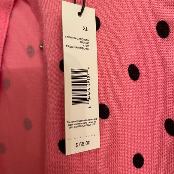 Pink poka dot cardigan - Picture 2 of 9